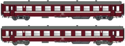 L.S. Models MW40041 - H0 - 2-tlg. Set Personenwagen K4 2. Kl., SNCB, Ep. V